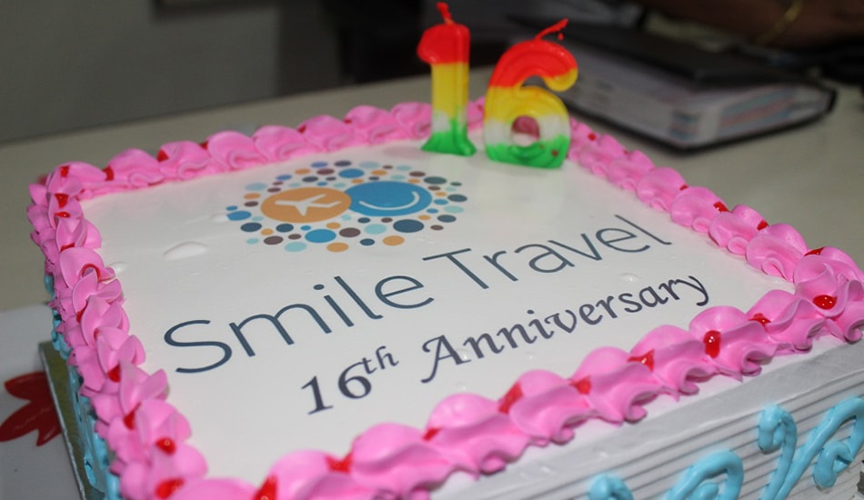 Smile Travels 16th Anniversary Cake